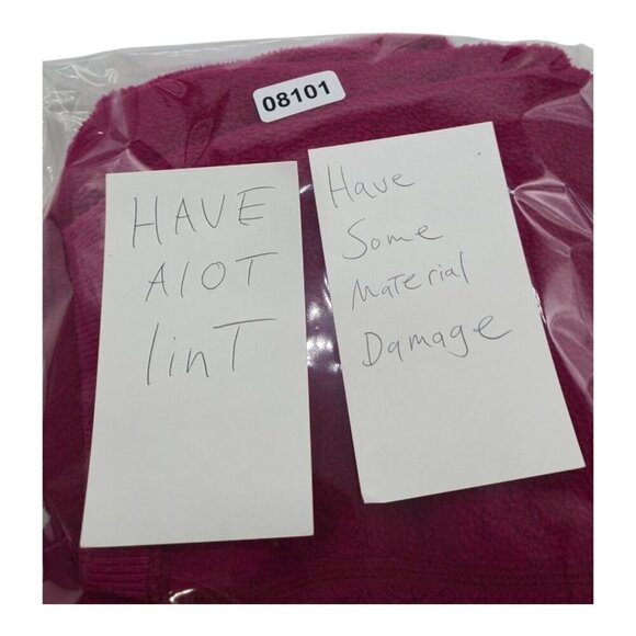 Vtg Patagonia Pants Womens 12 Raspberry Fleece Gorpcore Camping Athleisure USA - Picture 13 of 13